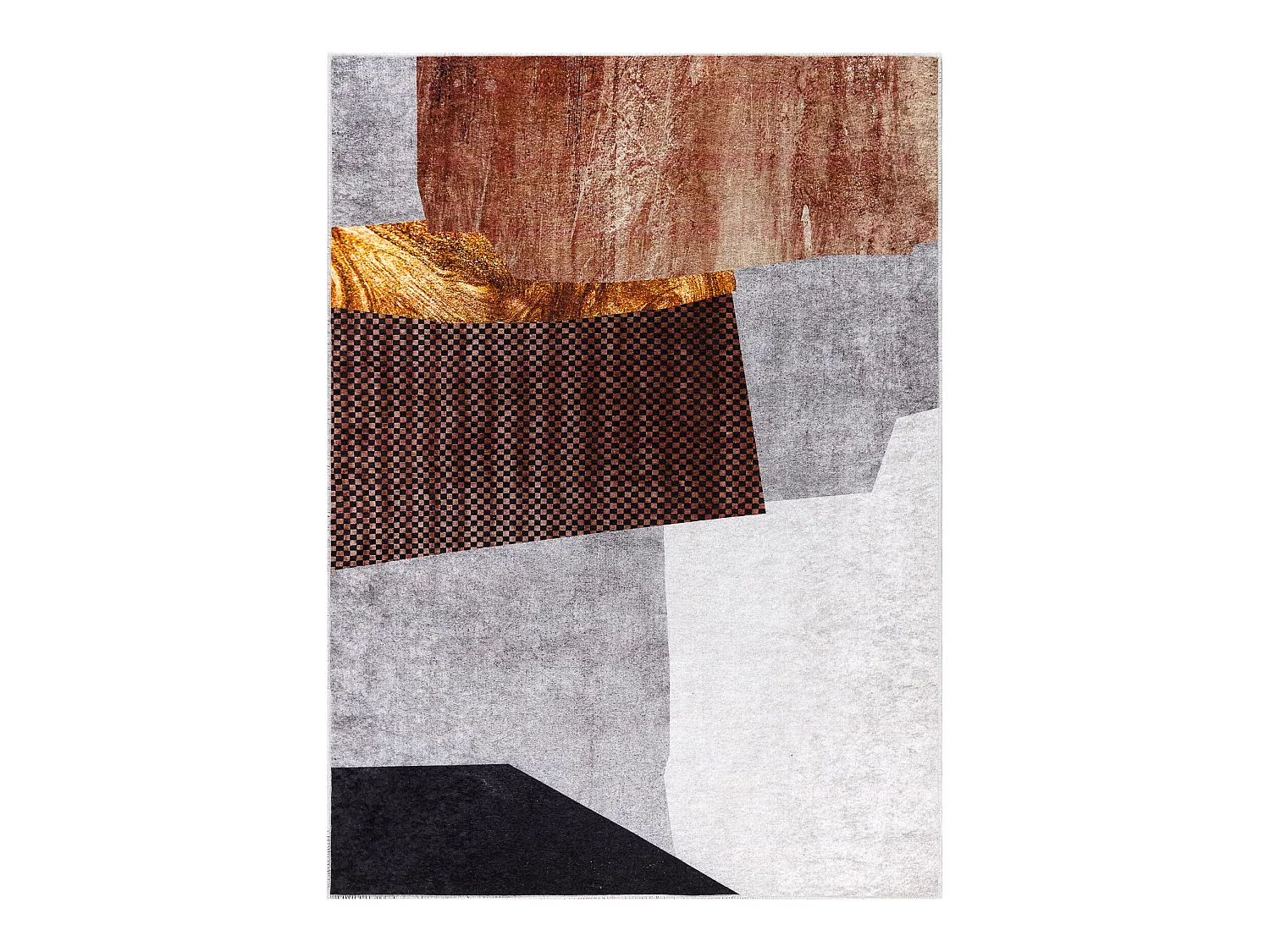 MIRO 52100.801 tapijt wasbaar geometrisch antislip - grijs 120x170 cm