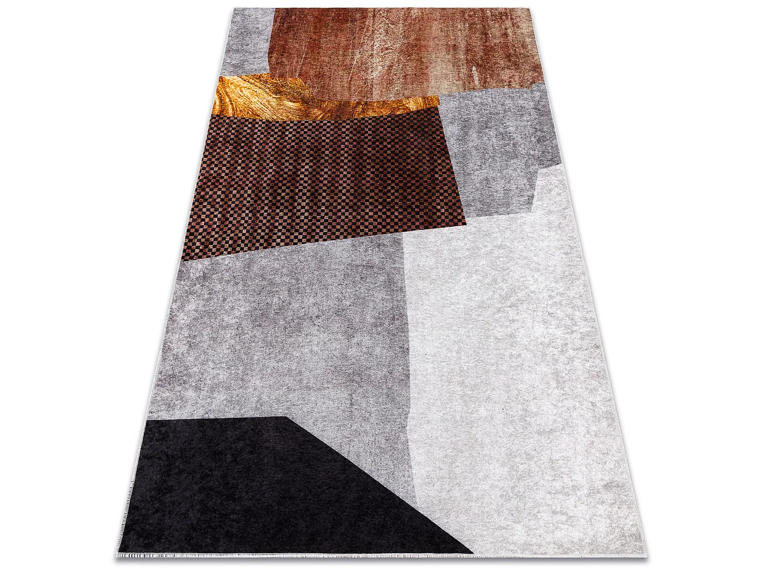 MIRO 52100.801 tapijt wasbaar geometrisch antislip - grijs 120x170 cm