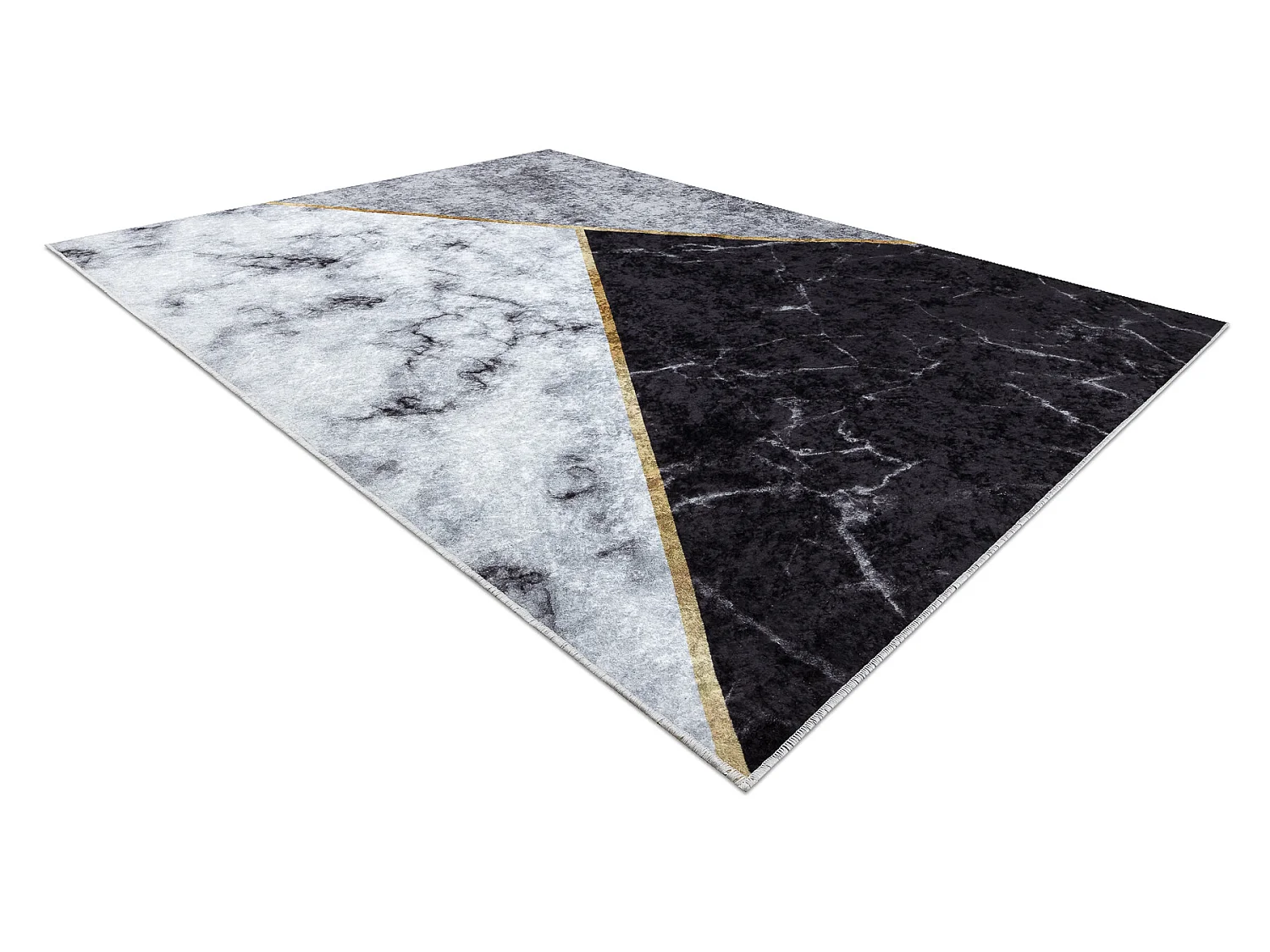 Tapis lavable MIRO 51330.804 Marbre, géométrique antidérapant - gri 120x170 cm