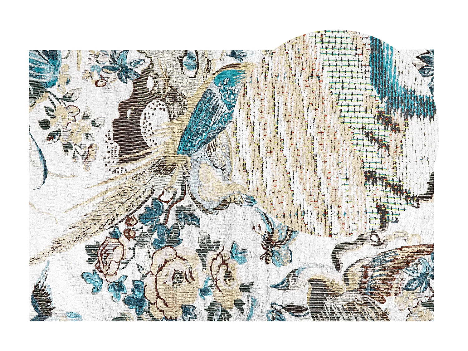 Tappeto cotone motivo uccello 200 x 300 cm Multicolore ARIHA