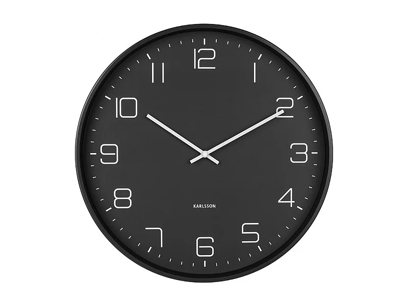 Wandklok Lofty - Zwart- Ø40cm