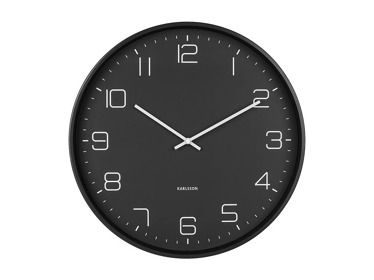 Wandklok Lofty - Zwart- Ø40cm