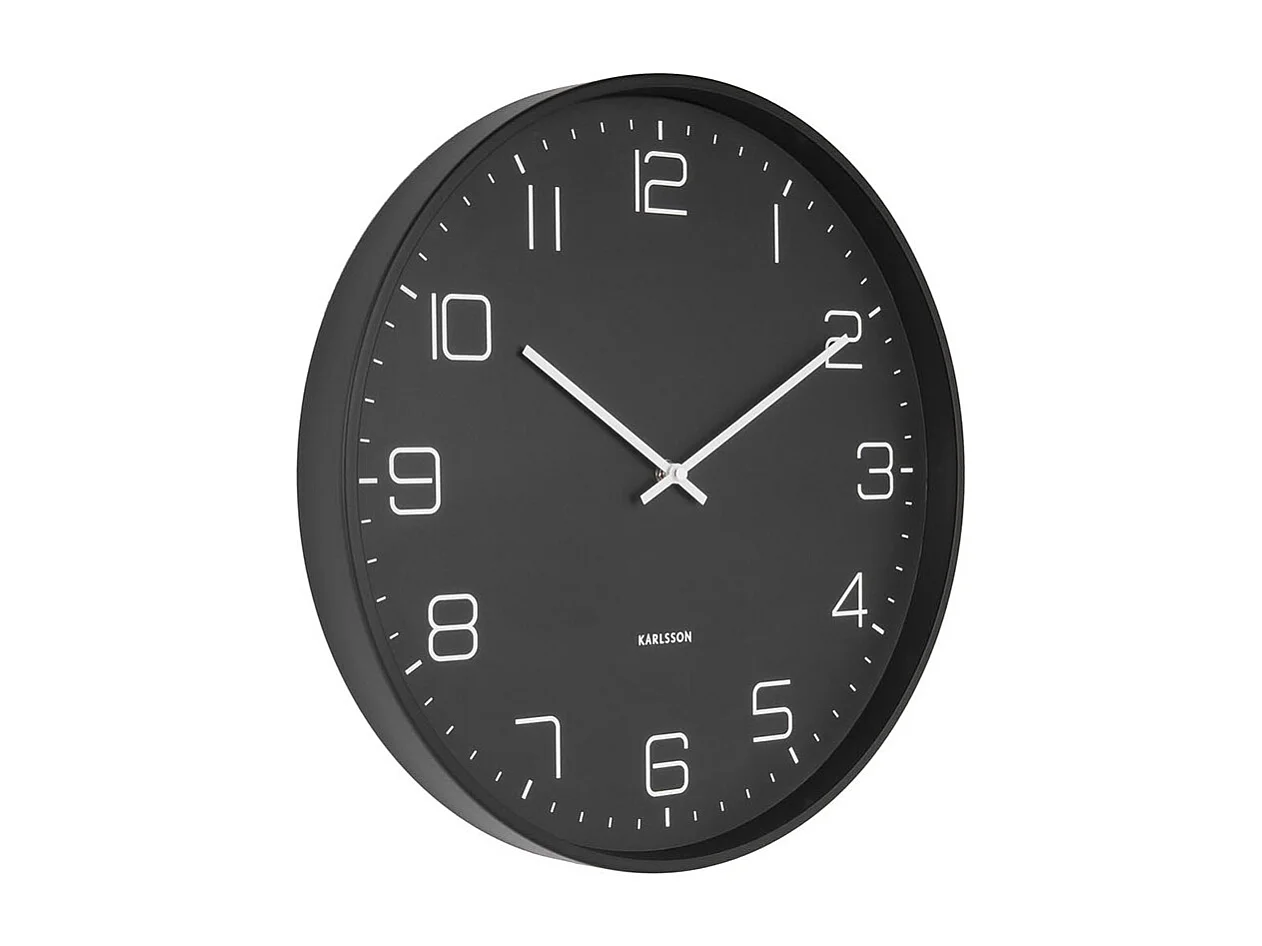 Wandklok Lofty - Zwart- Ø40cm