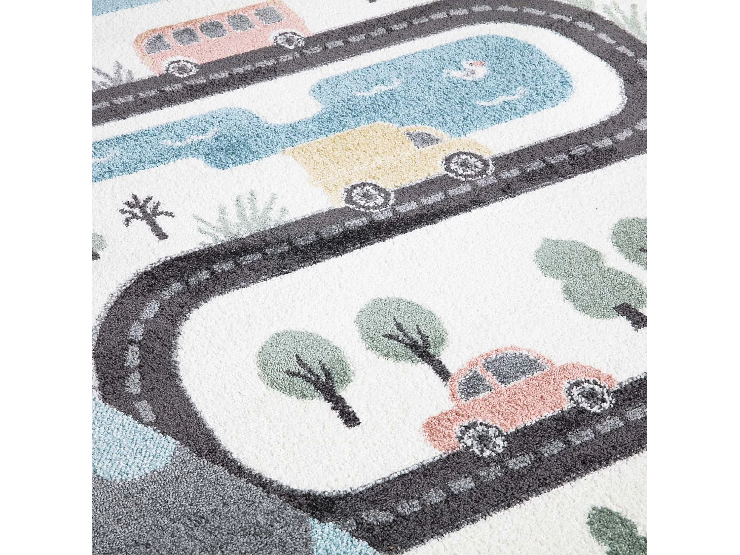 Tapis de jeu pour chambre d'enfant Routes de Montagne 190x280cm