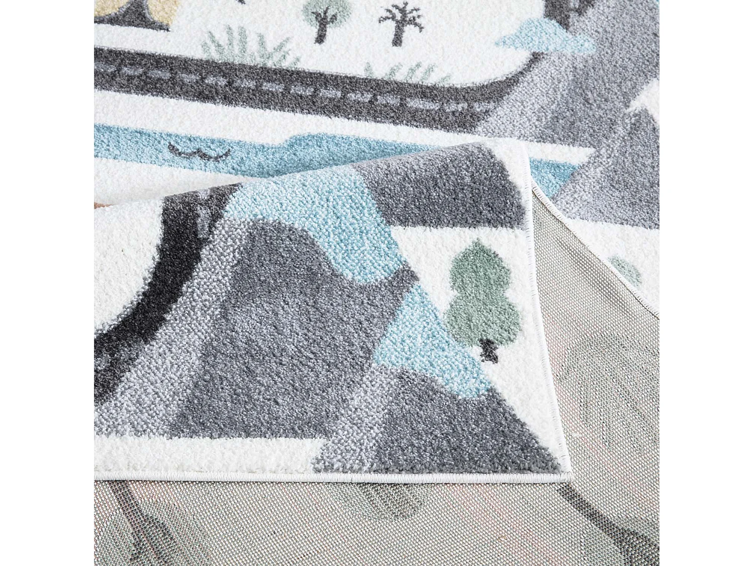 Tapis de jeu pour chambre d'enfant Routes de Montagne 190x280cm