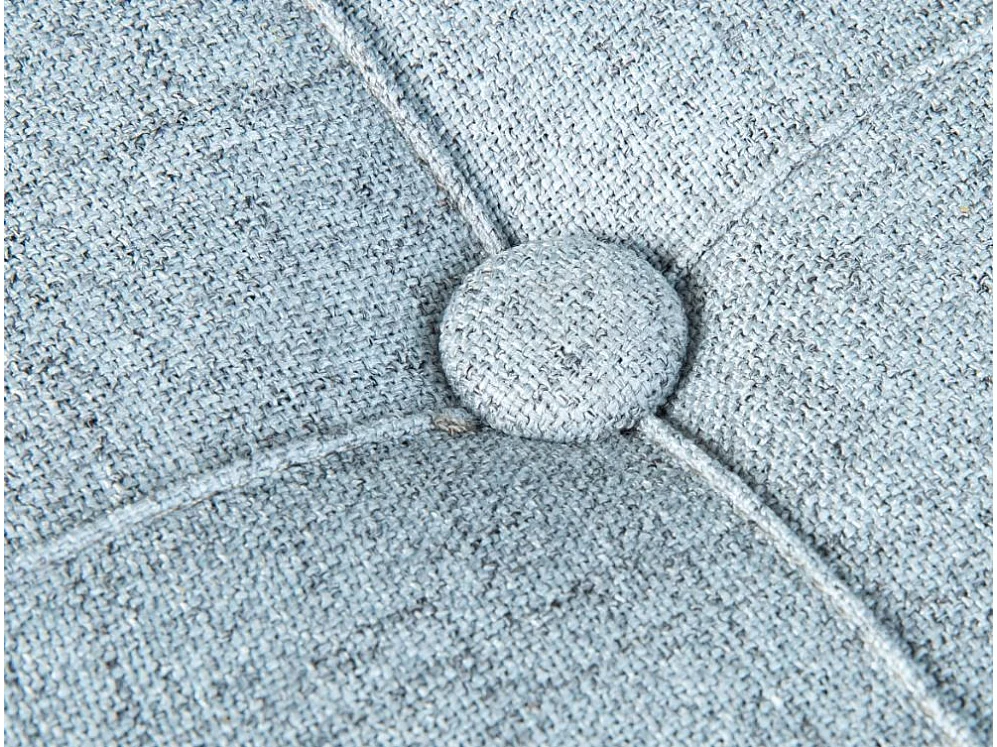 Pouf de Rangement Capitonné "Elio" 40cm Bleu