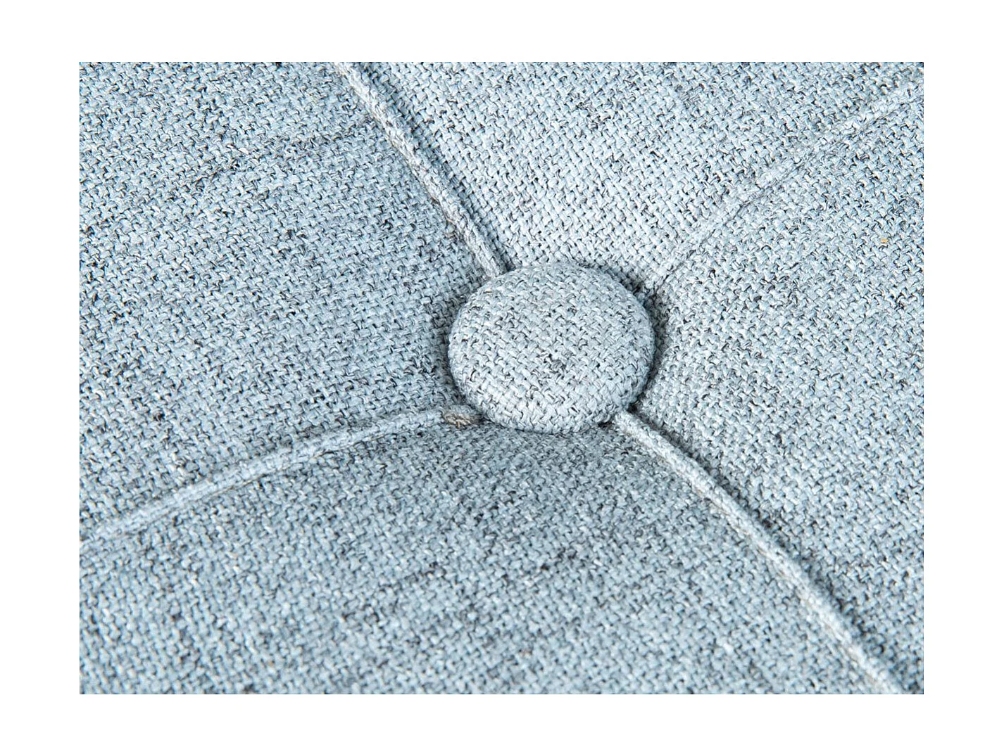 Opbergpoef van grijze stof met Yak-voering