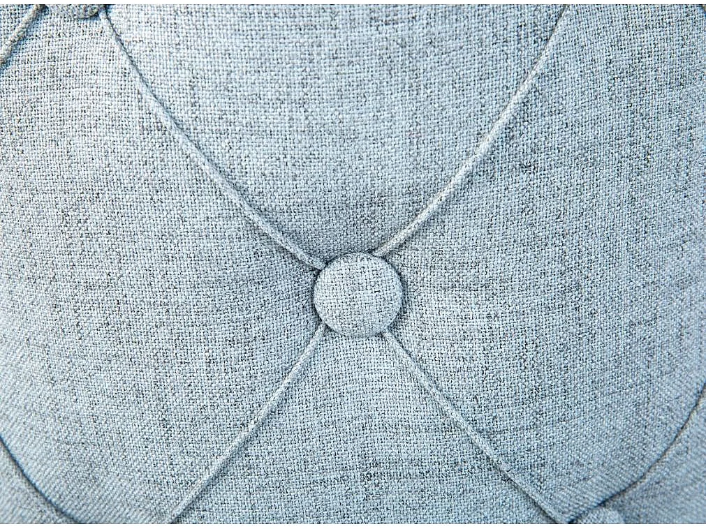 Opbergpoef van grijze stof met Yak-voering