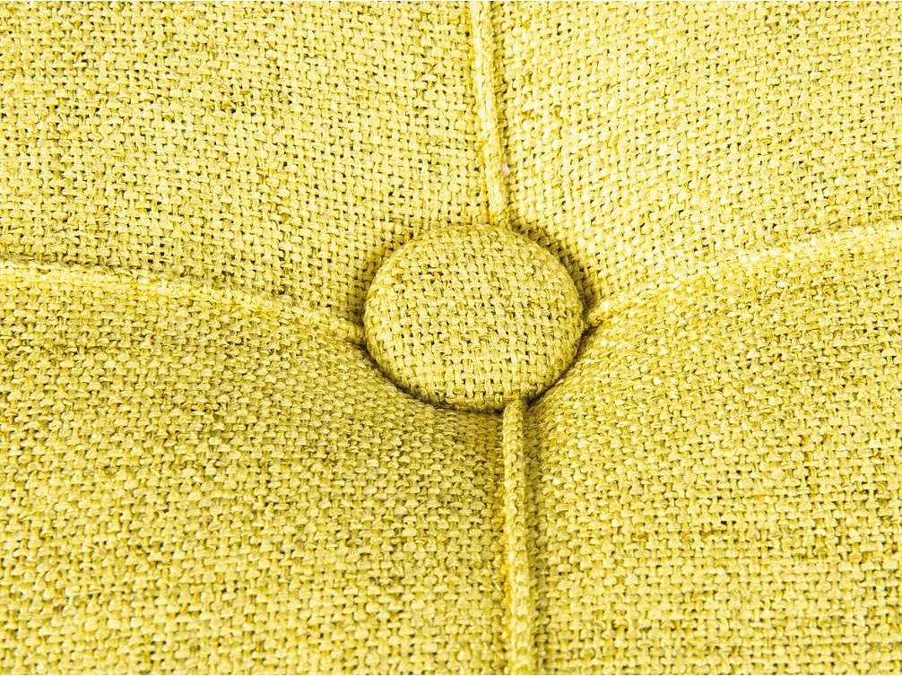 Pouf de Rangement Capitonné "Elio" 40cm Jaune