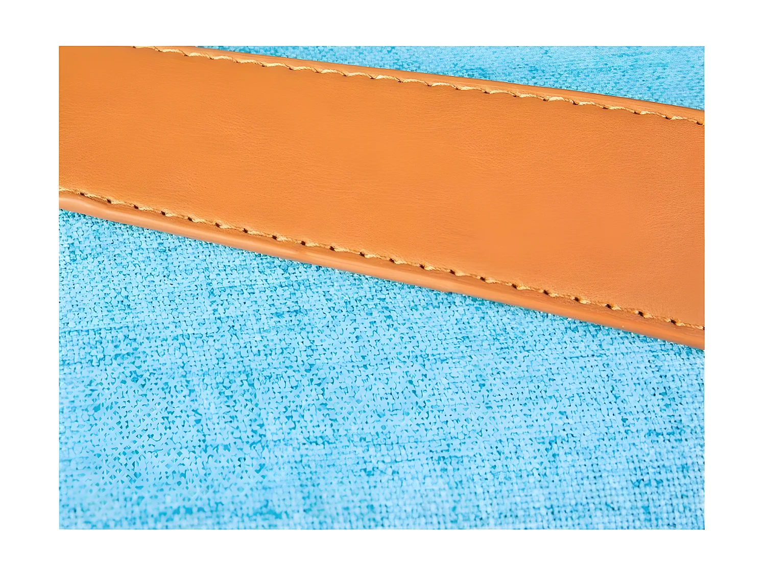 Pouf de Rangement à Anse "Dumont" 42cm Turquoise