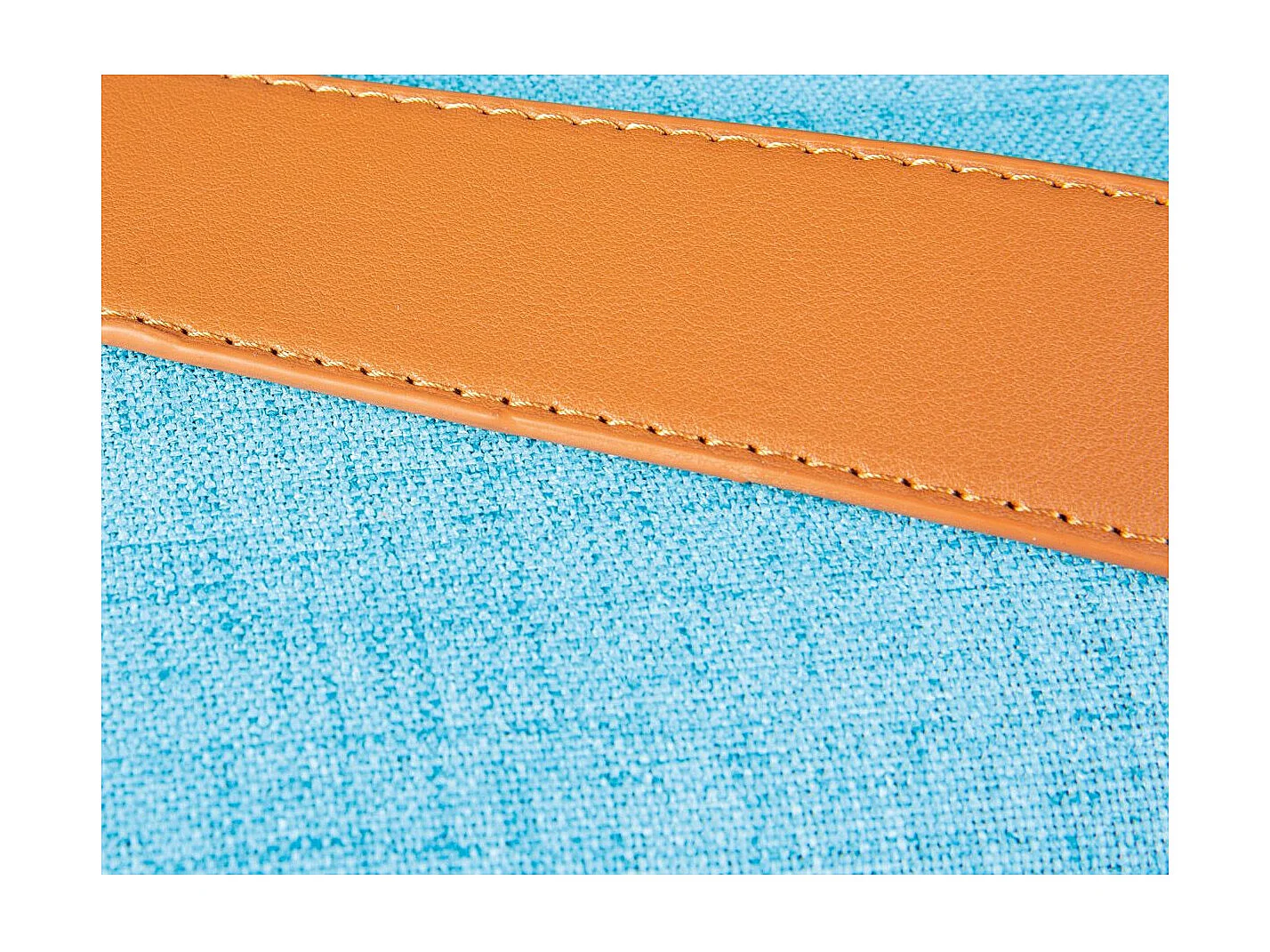 Pouf de Rangement à Anse "Dumont" 42cm Turquoise