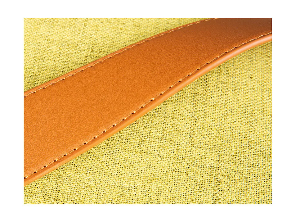 Pouf de Rangement à Anse "Dumont" 42cm Jaune