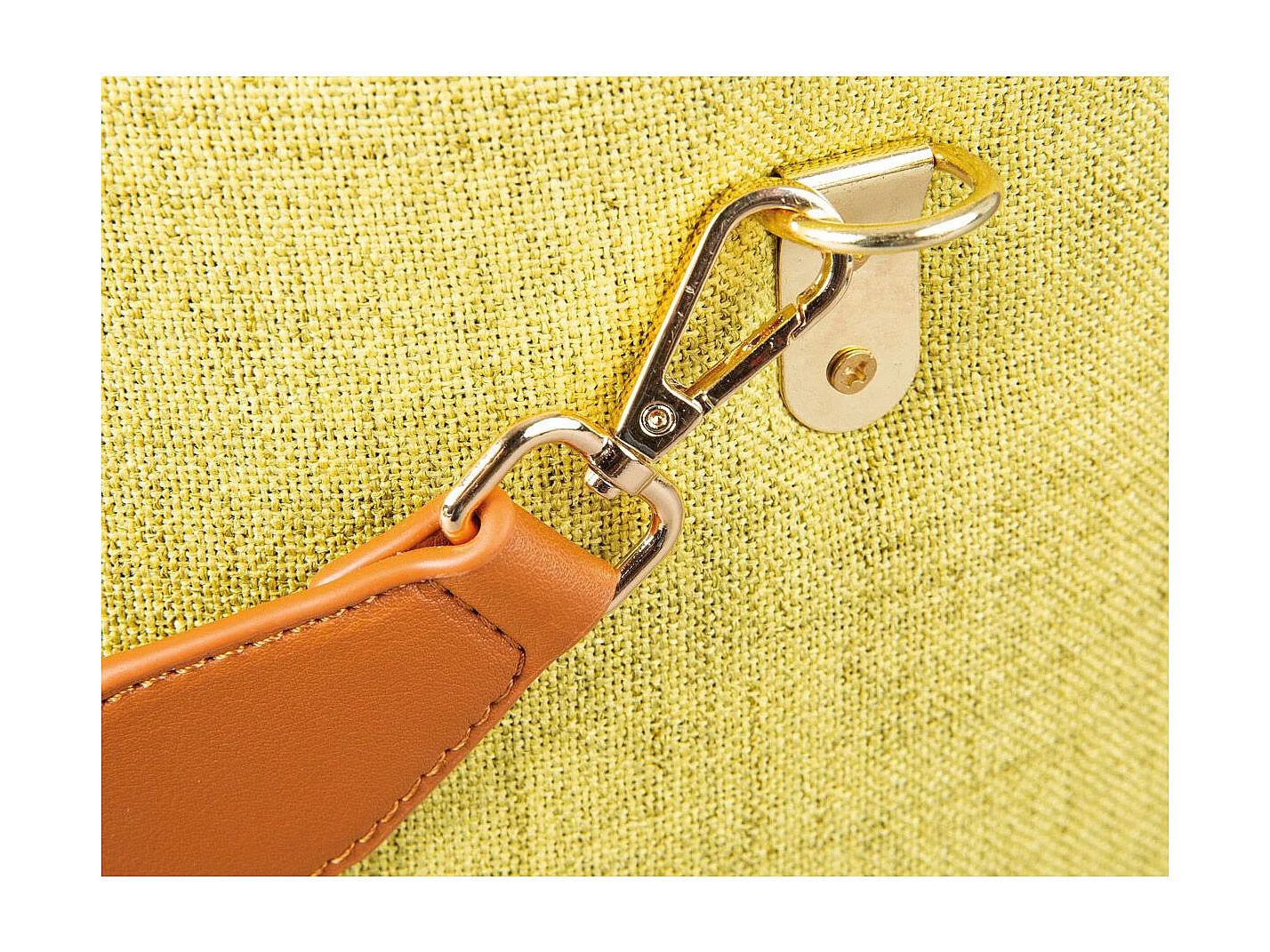 Pouf de Rangement à Anse "Dumont" 42cm Jaune