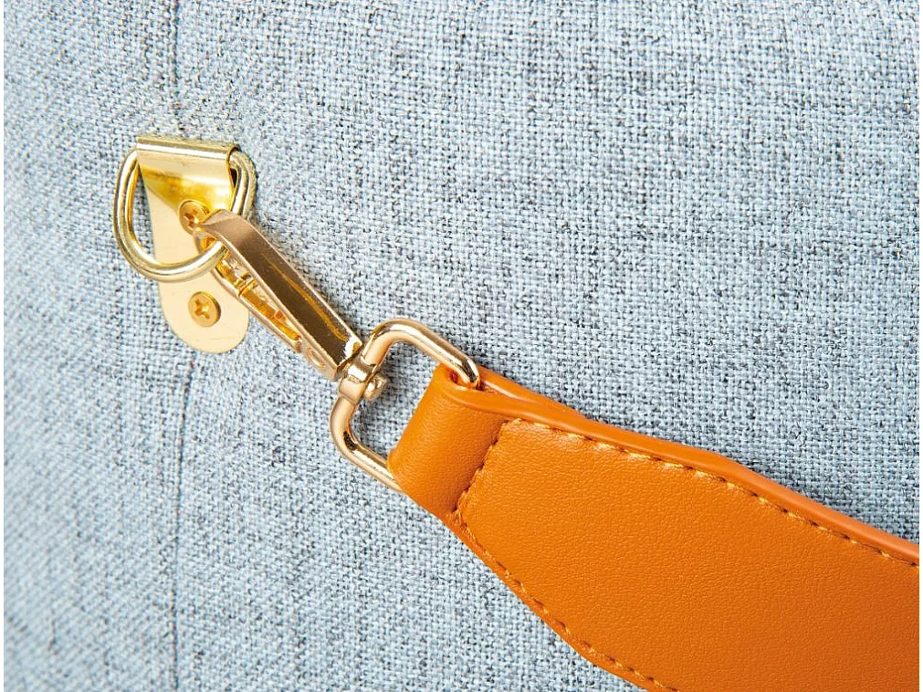 Pouf de Rangement à Anse "Dumont" 42cm Bleu