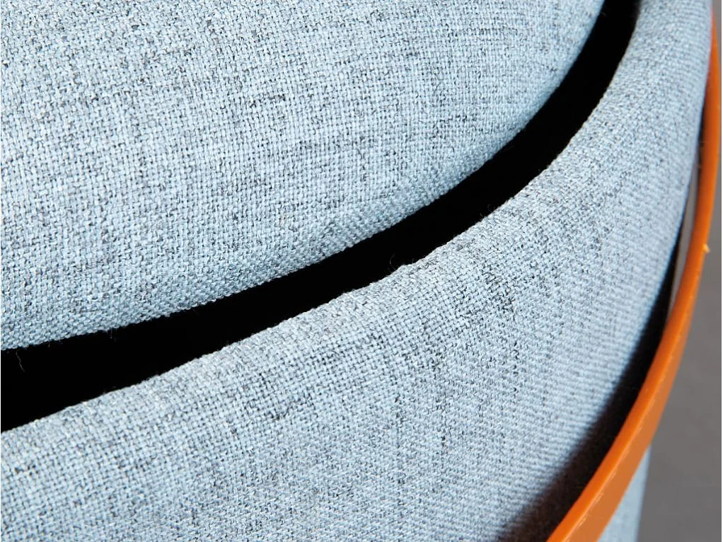 Pouf de Rangement à Anse "Dumont" 42cm Bleu