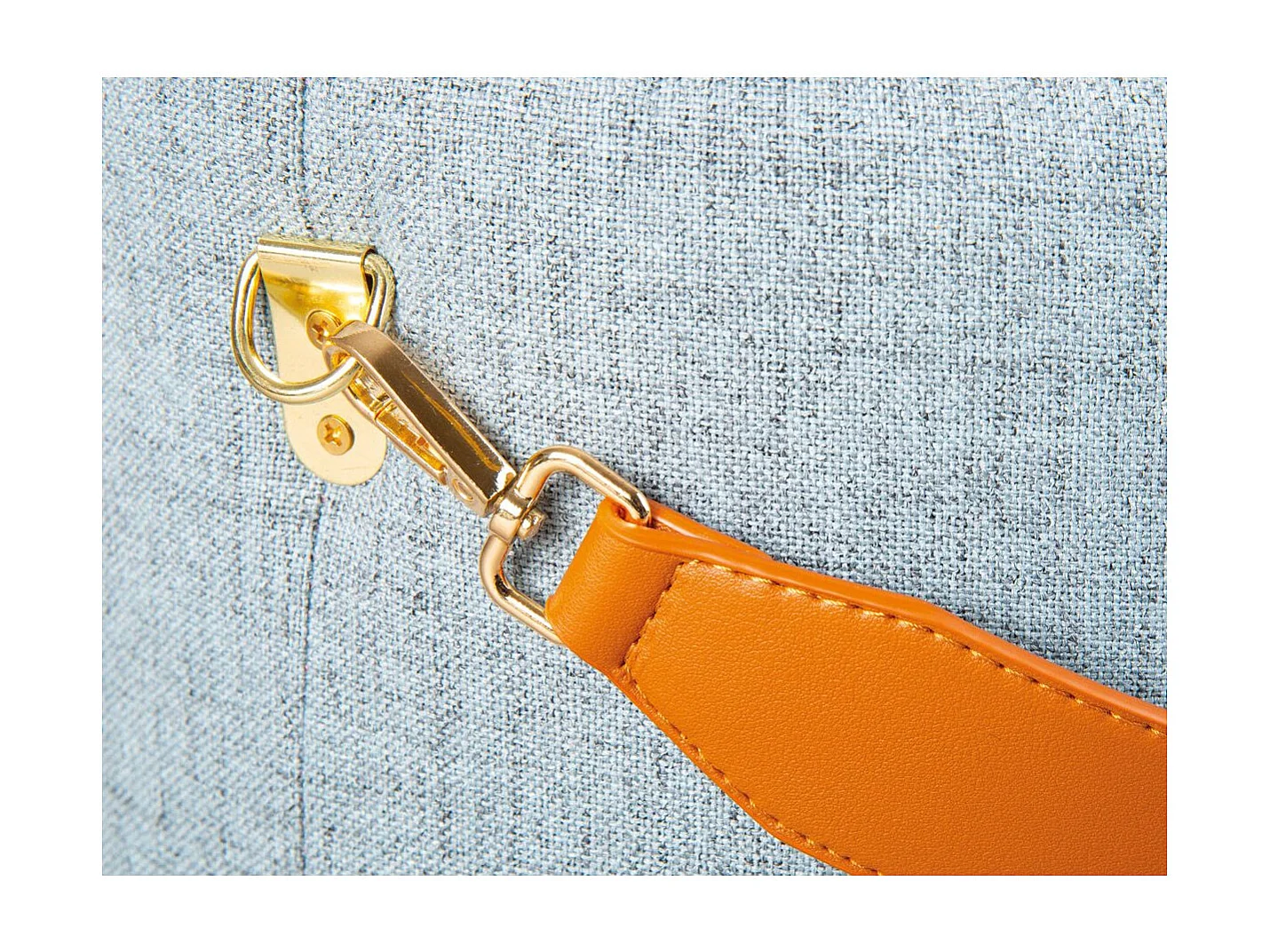 Pouf de Rangement à Anse "Dumont" 42cm Bleu