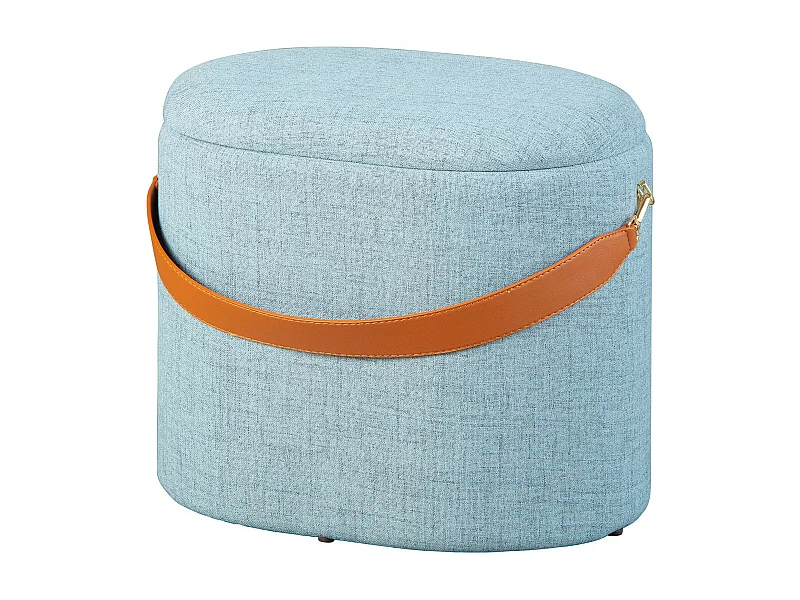 Pouf de Rangement à Anse "Dumont" 42cm Bleu
