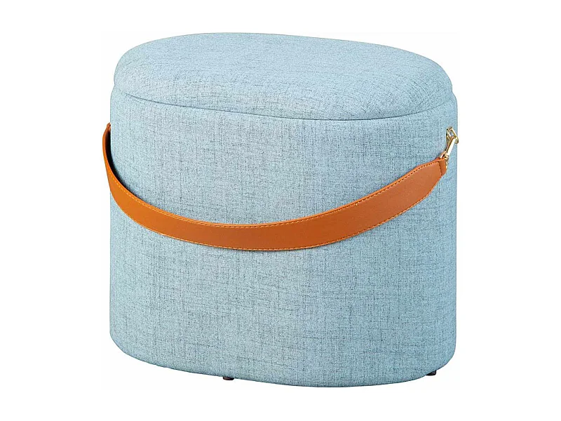 Pouf de Rangement à Anse "Dumont" 42cm Bleu