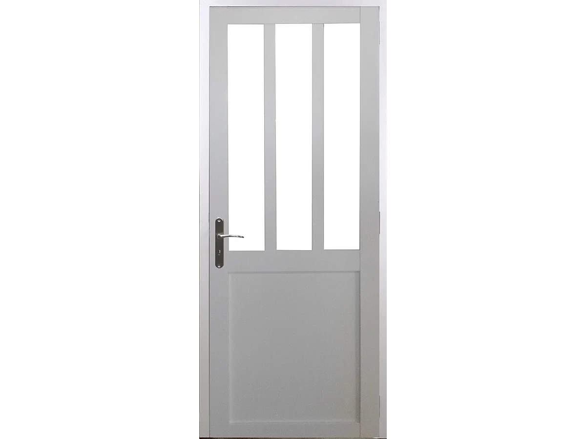 Blocco porta officina rivestito di bianco Larghezza 73 Spinta a destra