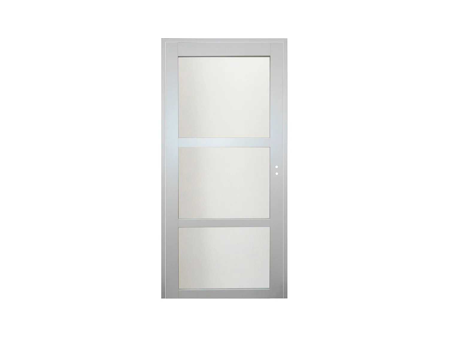 Bloc Porte Greyria Gris Clair Ral7035 Vitree H204 X L73 Poussant Gauche Cotes Tableau Gd Menuiseries