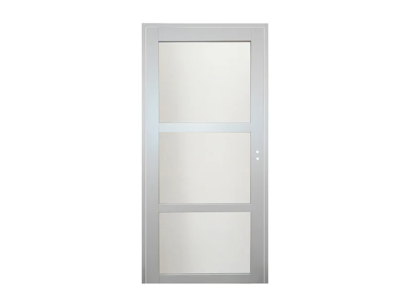 Bloc Porte Greyria Gris Clair Ral7035 Vitree H204 X L73 Poussant Gauche Cotes Tableau Gd Menuiseries