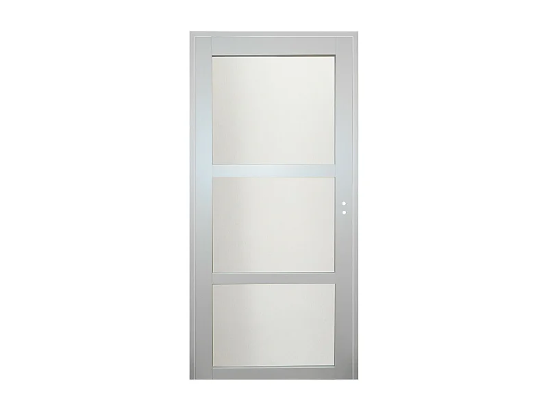 Bloc Porte Greyria Gris Clair Ral7035 Vitree H204 X L83 Poussant Gauche Cotes Tableau Gd Menuiseries