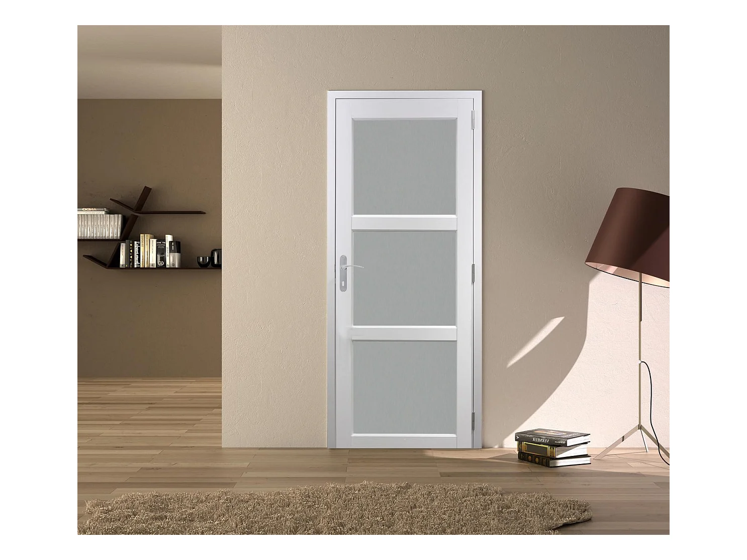 Bloc Porte Kenya Blanc Vitre H204 X L73 Poussant Gauche Cotes Tableau Gd Menuiseries