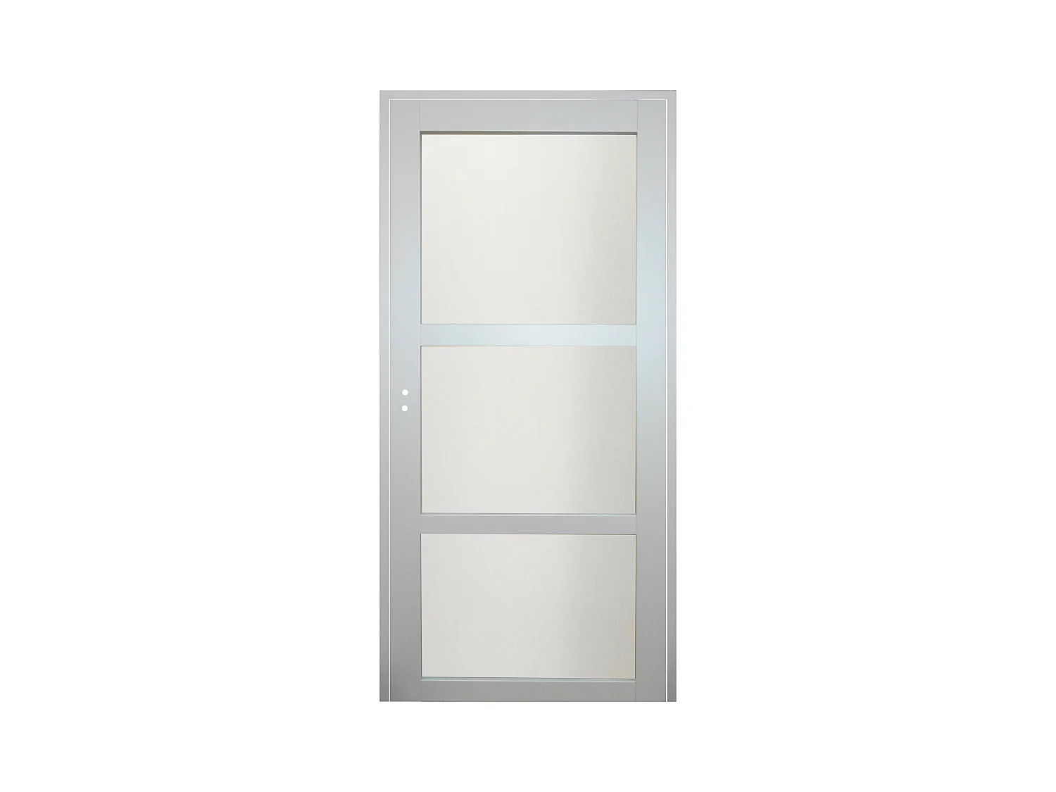 Bloc Porte Greyria Gris Clair Ral7035 Vitree H204 X L83 Poussant Droite Cotes Tableau Gd Menuiseries