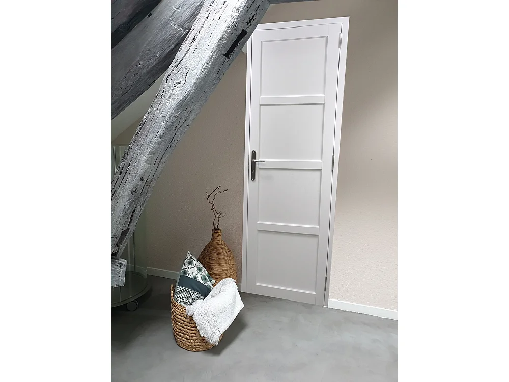 Bloc Porte Tamera Blanc H204 X L83 Poussant Droite Cotes Tableau Gd Menuiseries