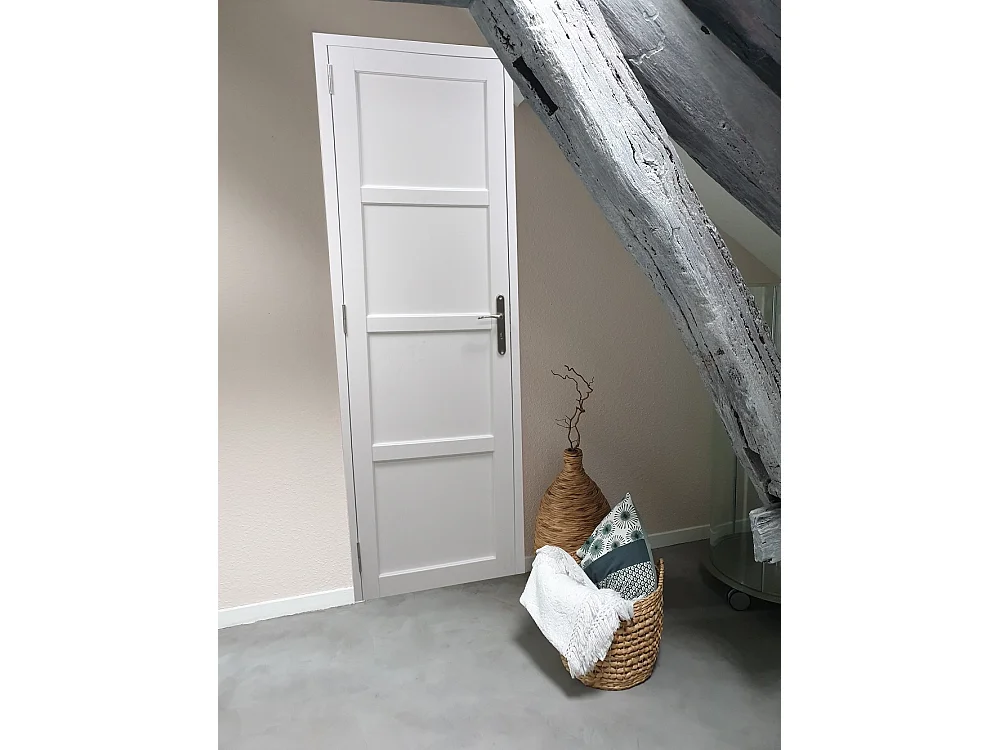 Bloc Porte Tana Vitree Blanc H204 X L73 Poussant Gauche Cotes Tableau Gd Menuiseries