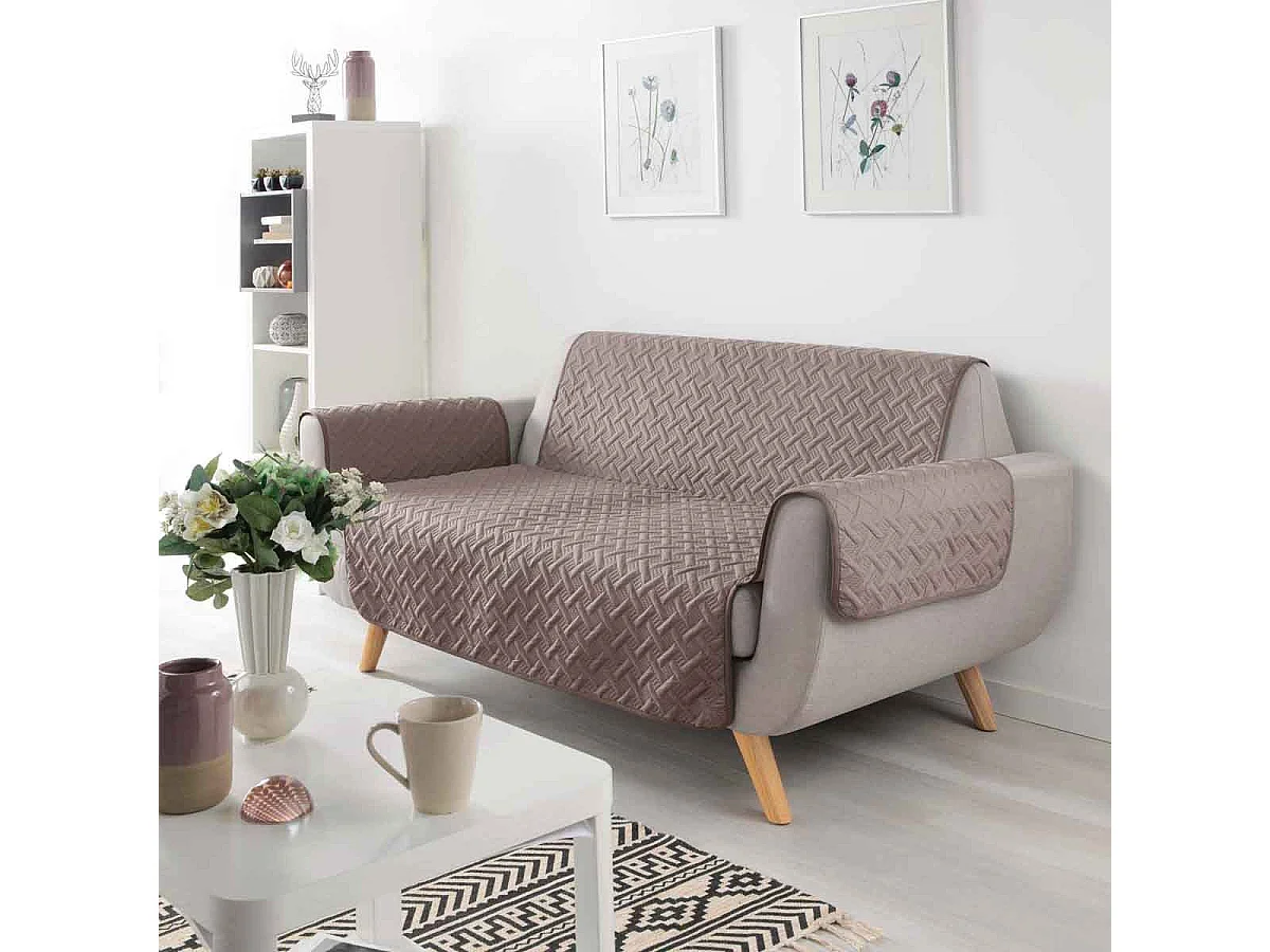 Protège Canapé "Lounge" 179x279cm Noisette