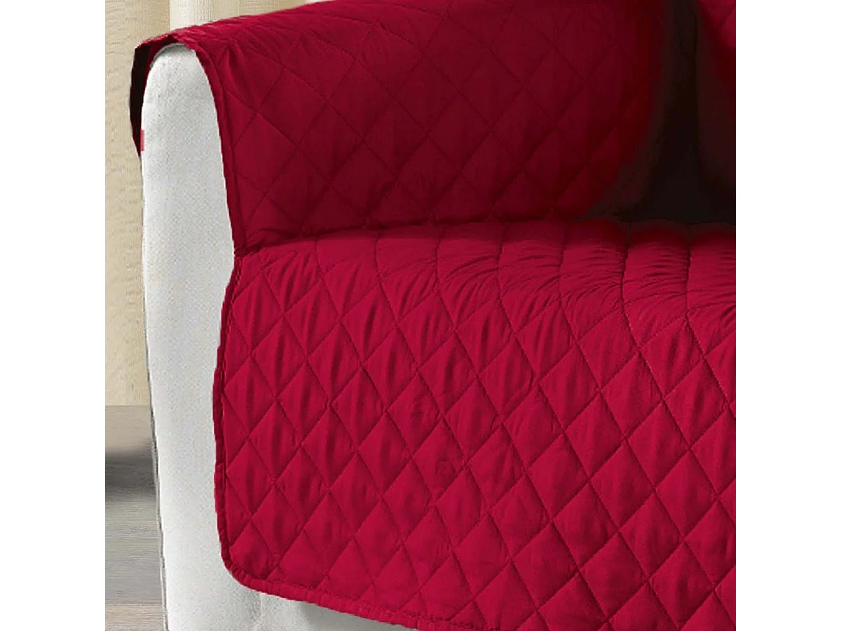 Protège Canapé Matelassé "Club" 179x223cm Rouge