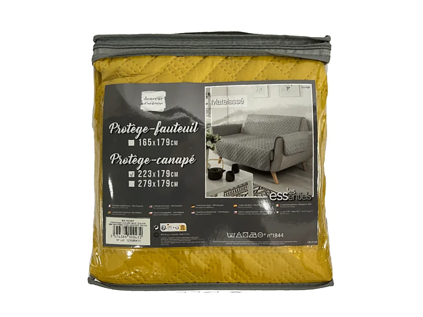 Protège Canapé "Lounge" 179x223cm Jaune