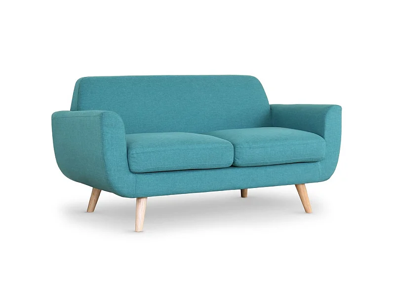 Canapé 2 Places Scandinave "Miramas" 160cm Bleu Vert
