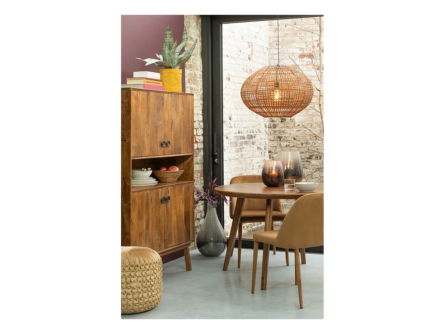 Chaise Design "Charlotte" 81cm Jaune Ocre