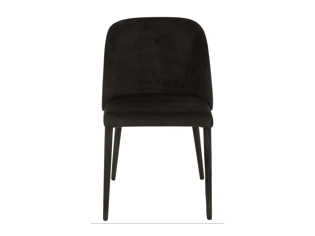 Charlotte zwart metalen stoel L 58 cm