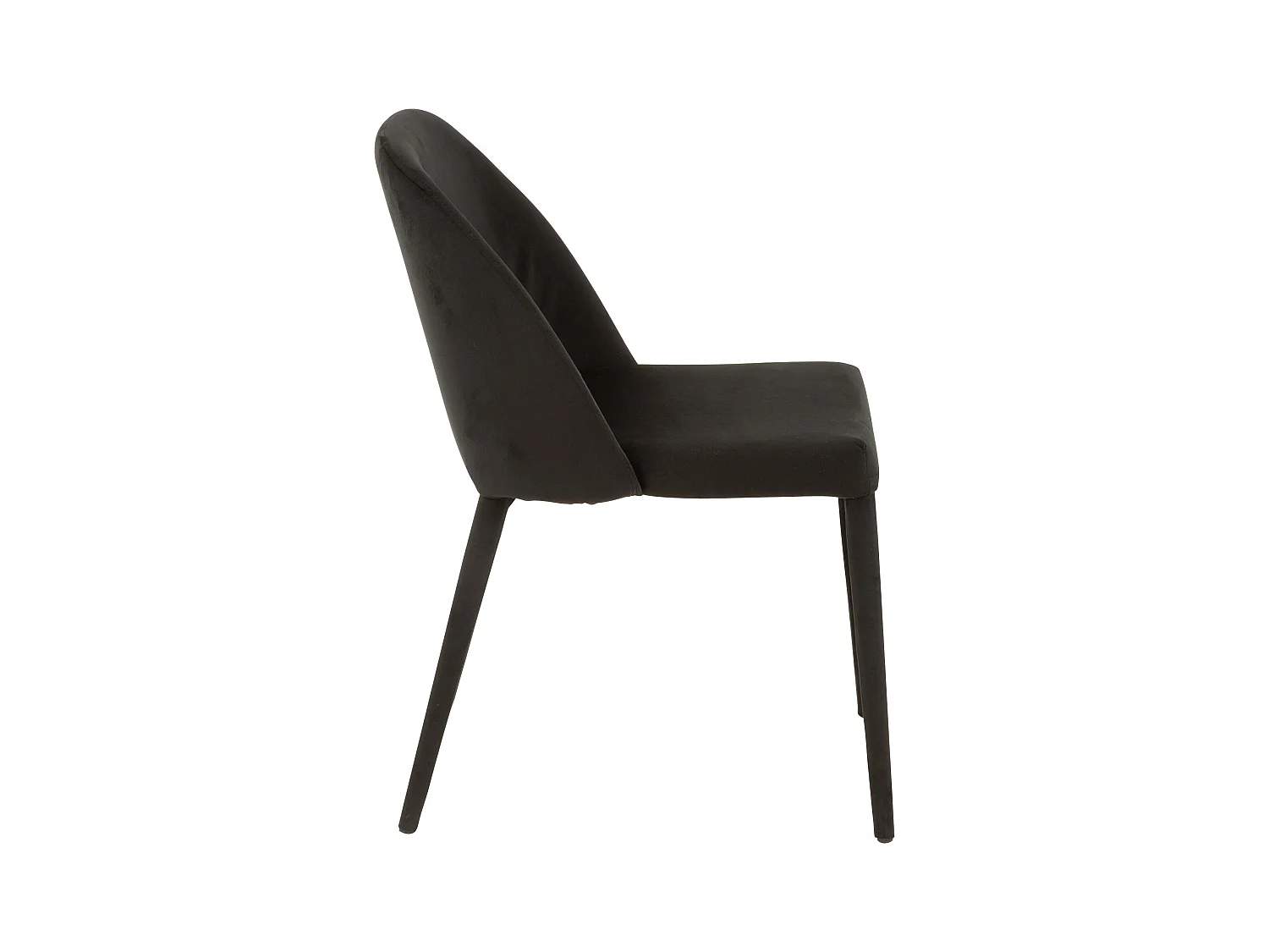 Charlotte zwart metalen stoel L 58 cm