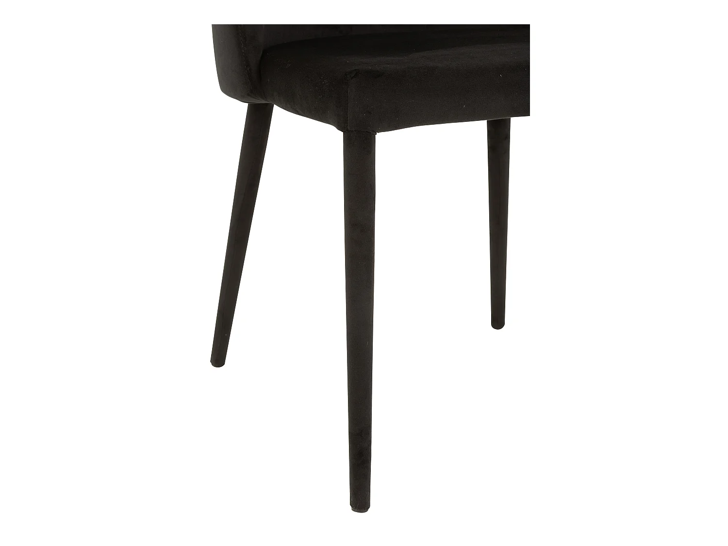Charlotte zwart metalen stoel L 58 cm