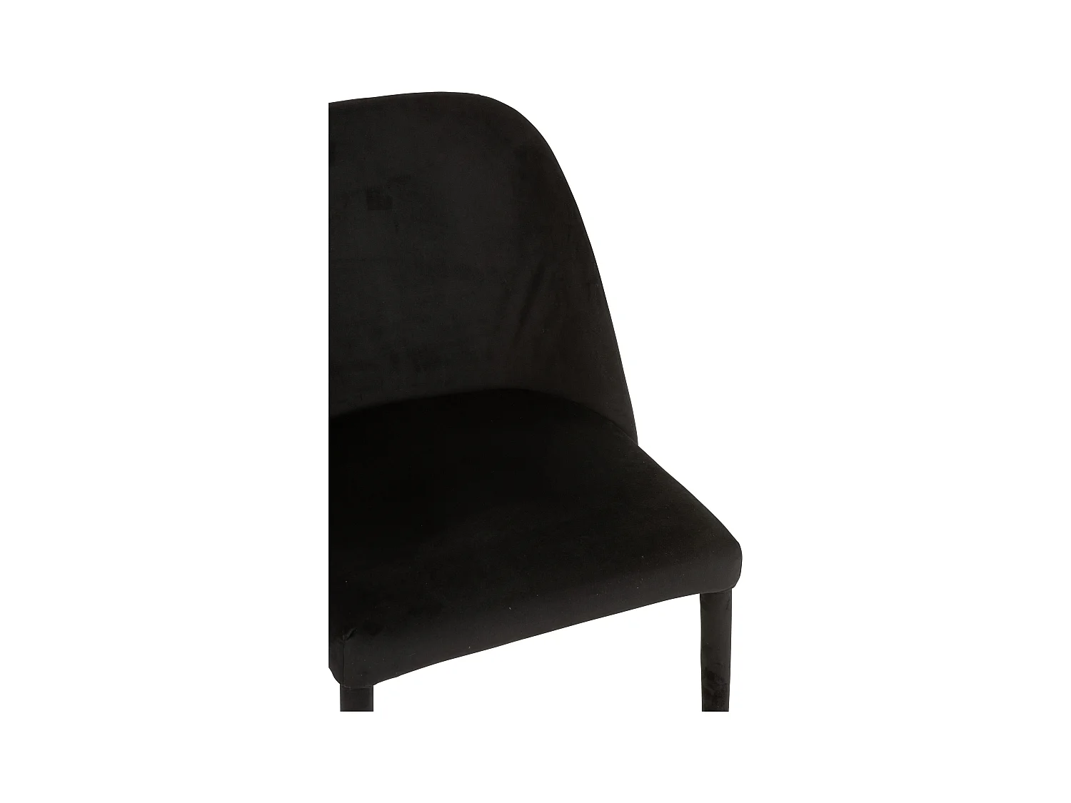 Charlotte zwart metalen stoel L 58 cm