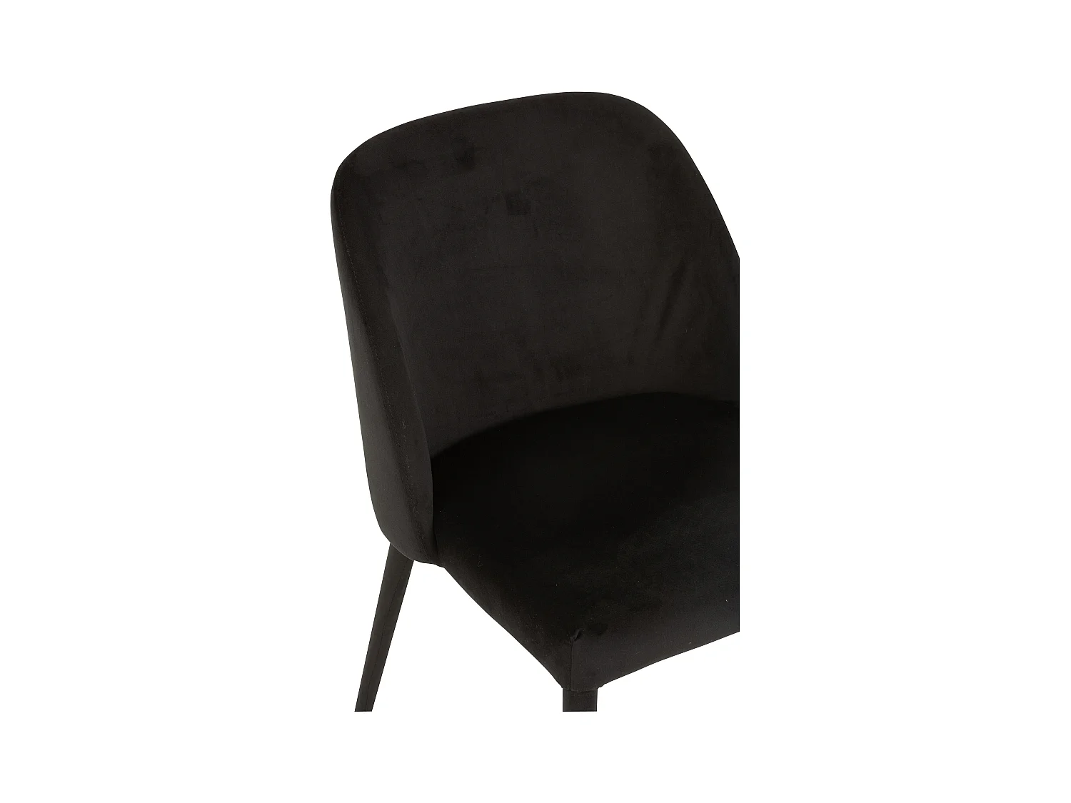 Charlotte zwart metalen stoel L 58 cm