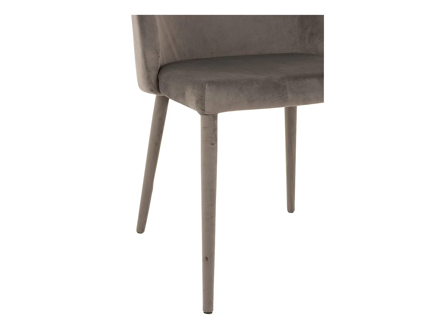 Carlito grijze textielmetalen stoel L 58 cm