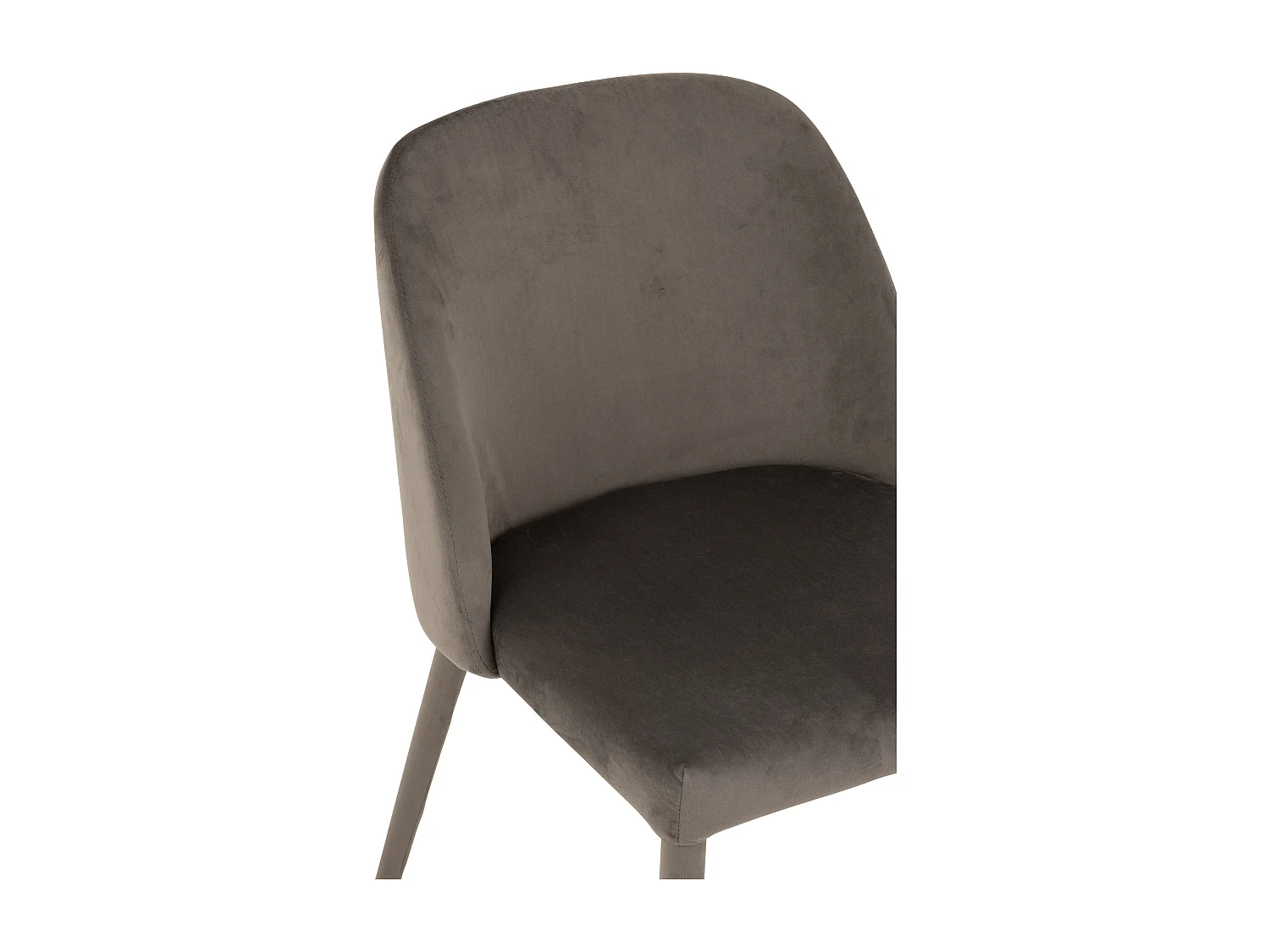 Carlito grijze textielmetalen stoel L 58 cm