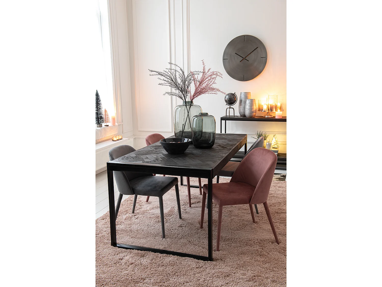 Chaise Design "Charlotte" 81cm Gris