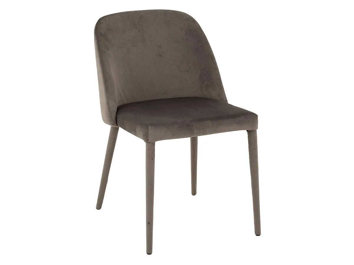 Carlito grijze textielmetalen stoel L 58 cm