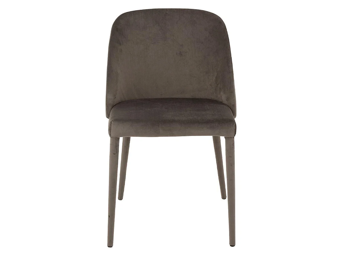 Carlito grijze textielmetalen stoel L 58 cm