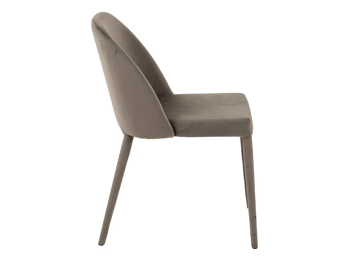 Carlito grijze textielmetalen stoel L 58 cm