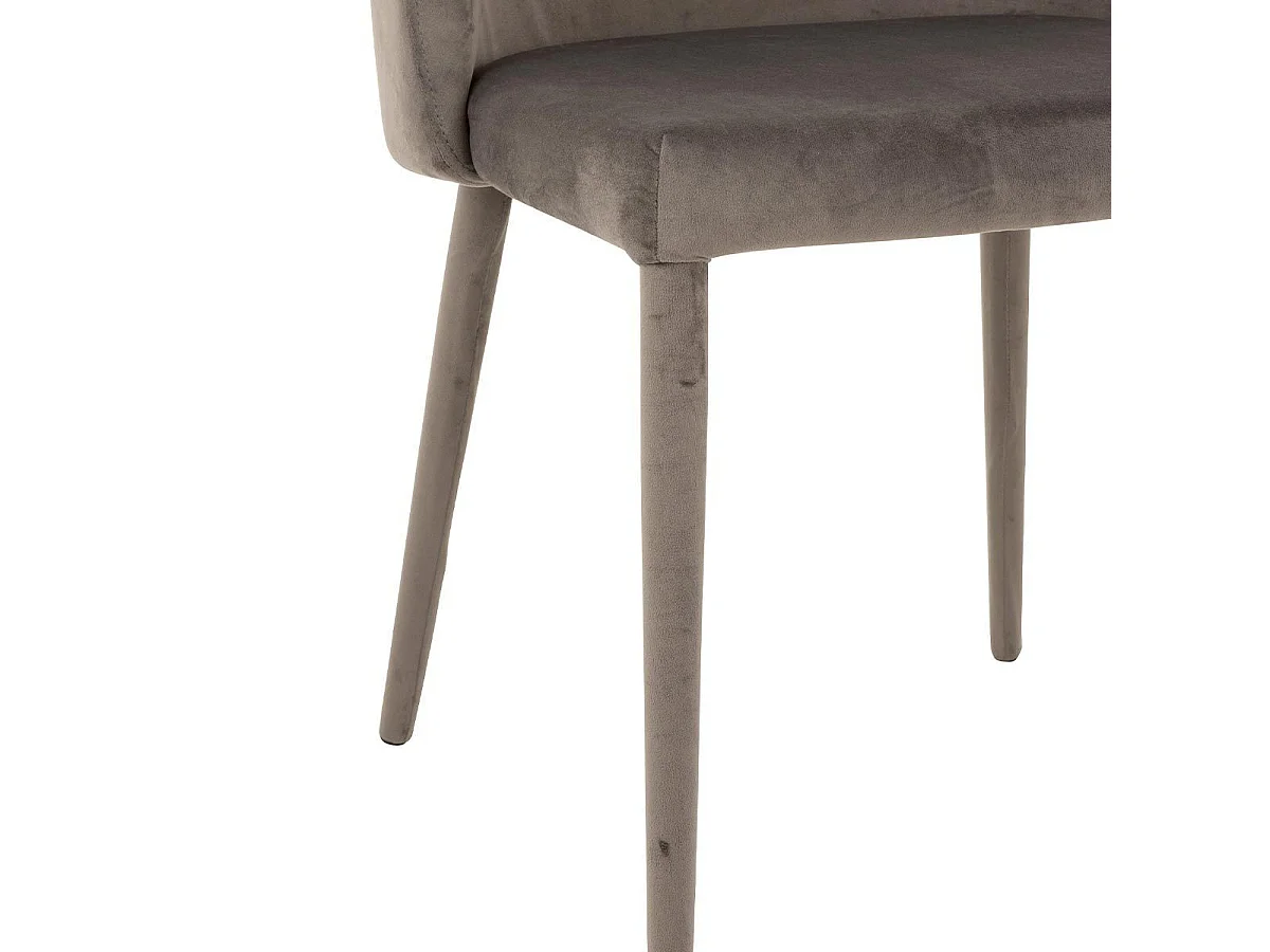 Carlito grijze textielmetalen stoel L 58 cm