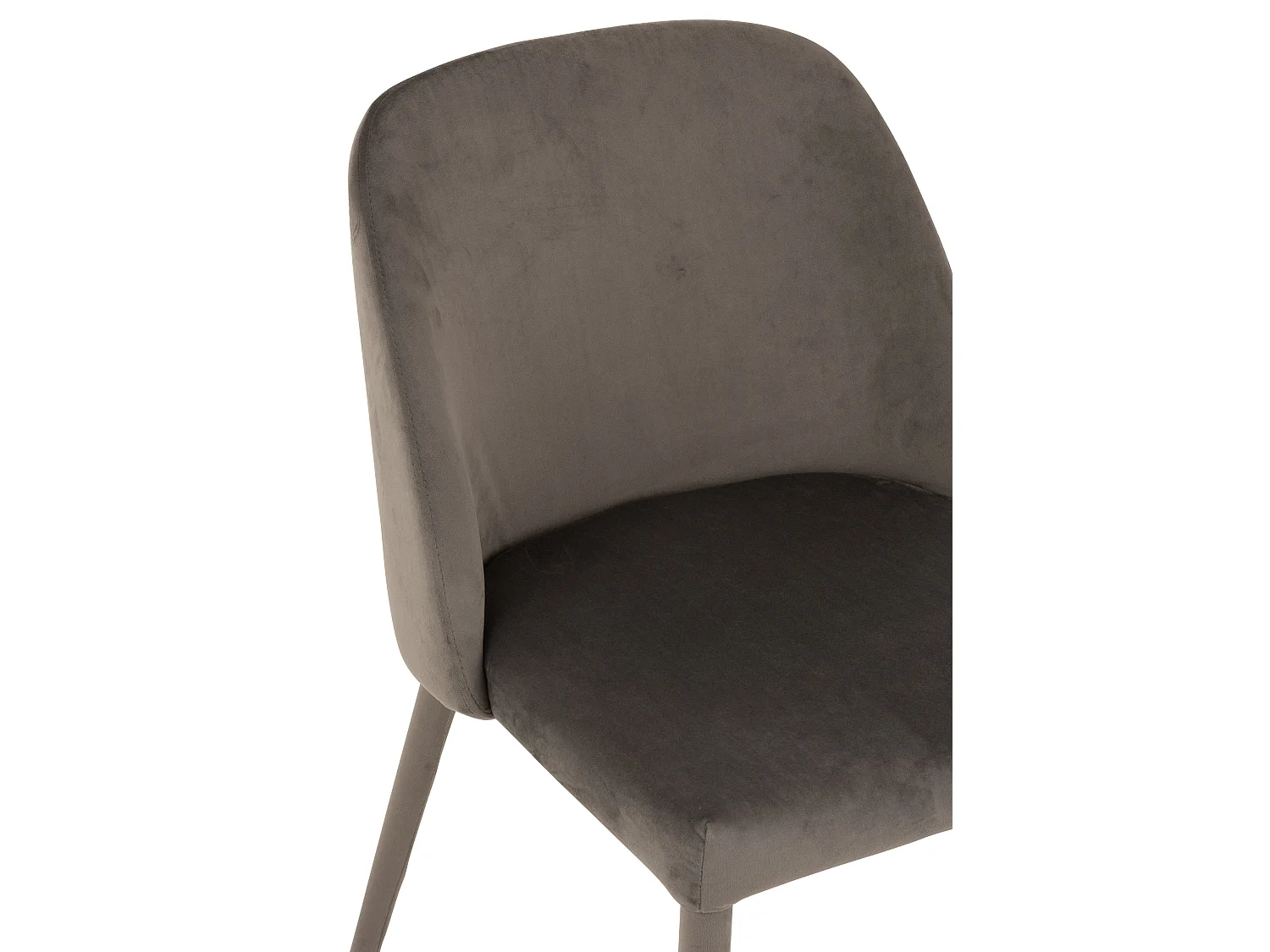 Carlito grijze textielmetalen stoel L 58 cm