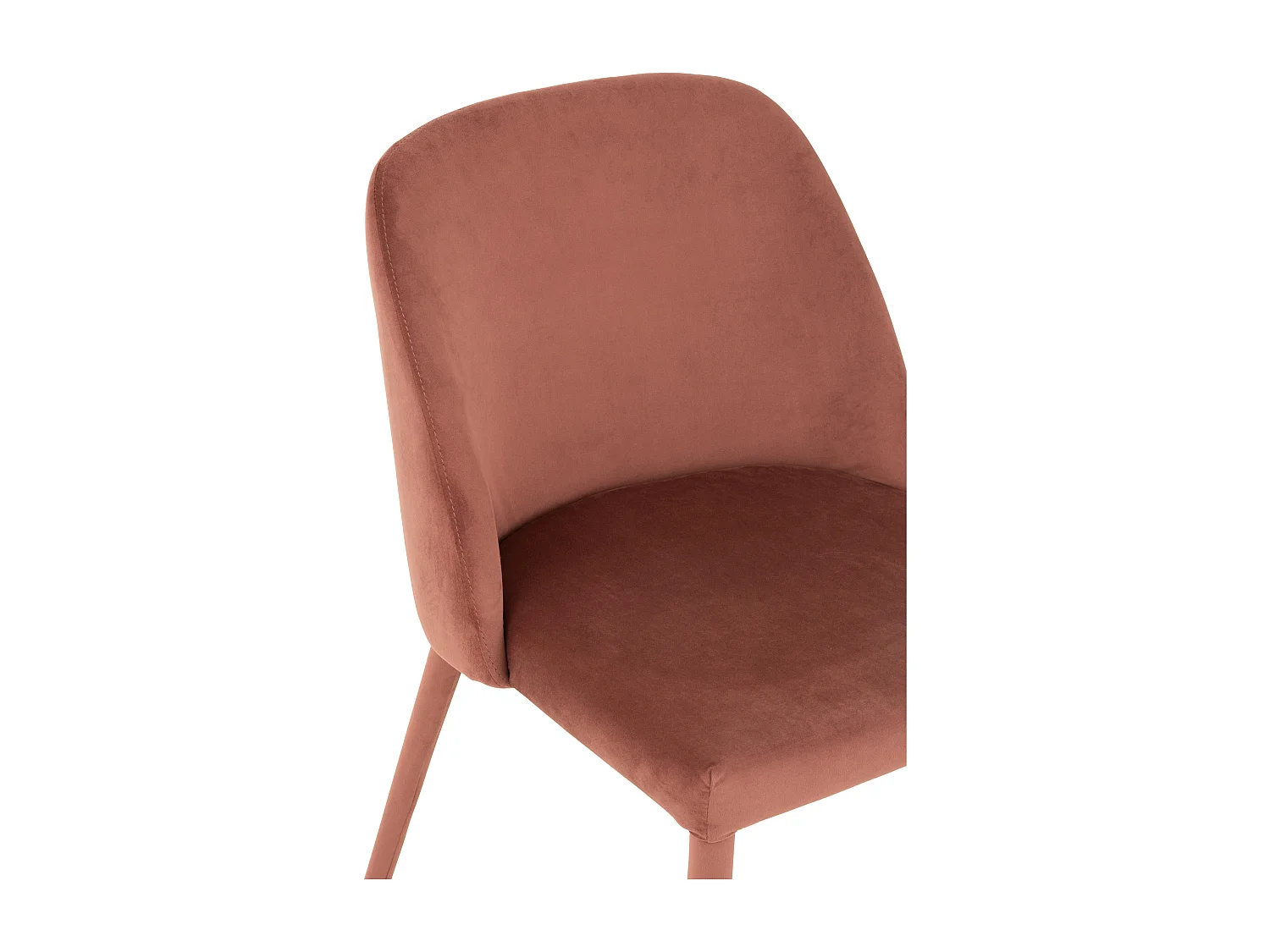 Cassie antiek roze metalen stoel L 58 cm