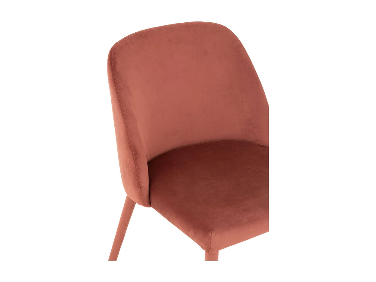 Cassie antiek roze metalen stoel L 58 cm